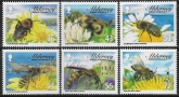 2009 Alderney A356-61 Alderney Bees Set of 6 Vals U/M (MNH)