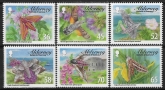 2010 Alderney A415-20 Hawk-moths  Set of 6 Vals U/M (MNH)