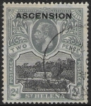 1922 Ascension KGV SG4 2d black & grey Stamp overprinted 'Ascension' Used