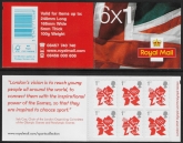 MB9 6 x 1st  contains 3250a . 'Londons Vision' inside cover. Walsall.