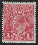 1914  Australia  SG.21ci  1d carmine. variety 'neck flaw' U/M (MNH)