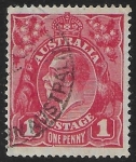 1914  Australia  SG.21ch 1d carmine.variety' secret mark'  fine used.