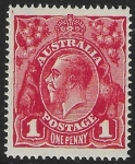 1914  Australia  SG.21  1d carmine-red perf 14¼  comb U/M (MNH)