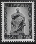 1949 Italy - SG.730  20L grey-black. Guiseppe Mazzini.  U/M (MNH).