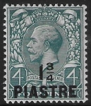 1913 British Levant  SG.38  1¾pi on 4d deep grey-green. mounted mint.
