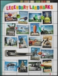 2014 New Zealand. Legendary Landmarks. SG.3574-91 sheetlet of 18 values U/M (MNH)