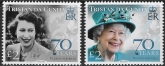 2022 Tristan Da Cunha.  SG.1339-40  Platinum Jubilee set 2 values U/M (MNH)