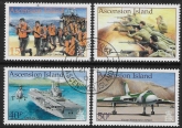 2002 Ascension. SG.844-7 20th Anniversary Liberation of The Falklands. set 4 values Vfu.