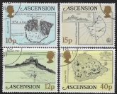1981 Ascension. SG.297-300 Early Maps. set 4 values Vfu.