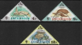 1973  Ascension. SG.171-3  Turtles. set of 3 values Vfu.