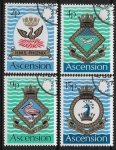 1971 Ascension SG149-52 Royal Naval Crests Set of 4 Values VFU