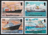 2005 Ascension SG910-3 Merchant Ships Set of 4 Values VFU