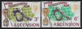 1966 Ascension SG95-6 World Cup Football Championship Set of 2 Values VFU