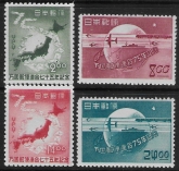1949 Japan SG.546-9 75th Anniv. UPU. U/M (MNH)