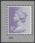 X866  5p 2B pale violet ex mini sheet Walsall/ISP  U/M (MNH)