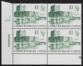 UK1 (SG.1410) £1 cylinder Block of 4 cylinder 1F Harrison U/M (MNH)