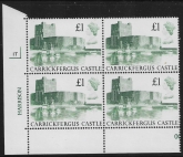 UK1 (SG.1410) £1 cylinder Block of 4 cylinder 1T Harrison U/M (MNH)