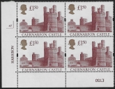 UK8 (SG.1612) £1.50  cylinder Block of 4 cylinder 4F  Harrison U/M (MNH)