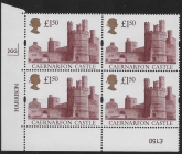 UK8 (SG.1612) £1.50  cylinder Block of 4 cylinder 2GG  Harrison U/M (MNH)