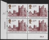 UK8 (SG.1612) £1.50  cylinder Block of 4 cylinder 2FF  Harrison U/M (MNH)