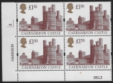 UK9 (SG.1612) £1.50  cylinder Block of 4 cylinder 4N  Harrison U/M (MNH)