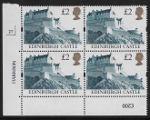 UK10 (SG.1613) £2  cylinder Block of 4 cylinder 2T Harrison  U/M (MNH)