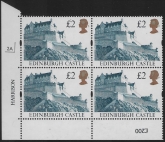 UK10 (SG.1613) £2  cylinder Block of 4 cylinder 2A Harrison  U/M (MNH)