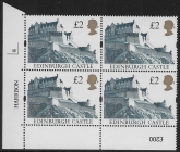 UK11 (SG.1613r) Re-Engraved £2  cylinder Block of 4 cylinder 3E Harrison  U/M (MNH)