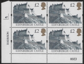 UK12 (SG.1613r) Re-Engraved £2  cylinder Block of 4 cylinder 4F PVA Harrison  U/M (MNH)