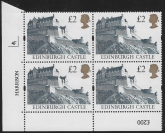 UK12 (SG.1613r) Re-Engraved £2  cylinder Block of 4 cylinder 4F PVA Harrison  U/M (MNH)