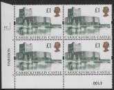 UK5 (SG.1611) £1  cylinder Block of 4 cylinder 1C Harrison  U/M (MNH)
