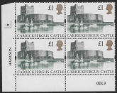 UK5 (SG.1611) £1  cylinder Block of 4 cylinder 1M Harrison  U/M (MNH)