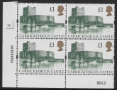UK6 (SG.1611r) Re-Engraved £1  cylinder Block of 4 cylinder 3K Harrison  U/M (MNH)