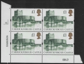 UK6 (SG.1611r) Re-Engraved £1  cylinder Block of 4 cylinder 3G Harrison  U/M (MNH)