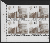 UK4 (SG.1413) £5  cylinder Block of 4 cylinder 1G Harrison  U/M (MNH)