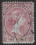 1898 Falkland Islands - SG.25  6d purple. used