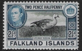1949 Falkland Islands SG.152  2½d black & blue.  U/M (MNH)