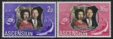 1972 Ascension SG164-5 Royal Silver Wedding Set of 2 Values VFU
