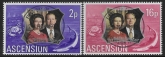 1972 Ascension SG164-5 Royal Silver Wedding Set of 2 Values VFU