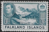 1938 Falkland Islands - SG.158  1/-   light dull blue. U/M (MNH)