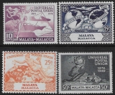 1949. Malaya - Malacca SG.18-21  Universal Postal Union set 4 values U/M (MNH)
