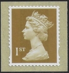 SG.2295  1st Gold 2B  Enschedé  ex coil elliptical perfs 15x14  self adhesive U/M (MNH)