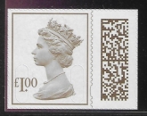 V4849  £1.00 brown  MPIL M22L SBP T4  from DY46 'X men'  ISP U/M (MNH)