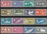 1963 South Georgia  pre decimal definitives  SG.1-16 U/M (MNH)