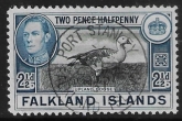 1949  Falkland Islands. SG.152  2½d  black & blue.  fine used