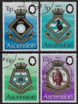 1972 Ascension SG154-7 Royal Naval Crests (4rh Series) Set of 4 values VFU