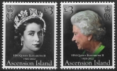 2022 Ascension SG.1355-6  HM Queen Elizabeth II 1926-2022. set 2 values U/M (MNH)