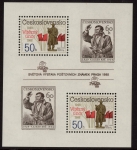 1988 Czechoslovakia  MS.2917 40th Anniv. Victorious February. mini sheet. U/M (MNH)