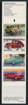2009 Sweden SB632 Classic Cars Booklet U/M (MNH)
