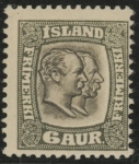 1907 Iceland SG.85 Kings Christian IX and Frederik VIII 6a sepia & grey.LMM